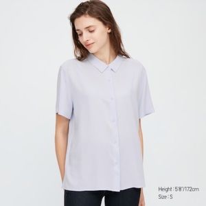 Uniqlo women’s rayon short sleeve blouse